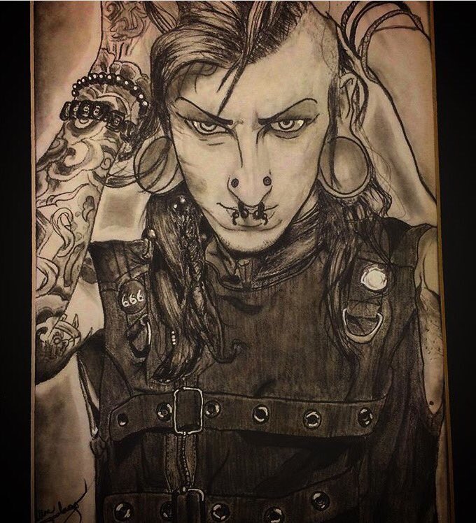 DarkArtsGallery's tweet photo. Portrait of my close friend @michaelkuza, check out his great band, @KUZAband π€π»π€π»π€π»#michaelkuza #kuza https://t.co/1WvJYZOuSb