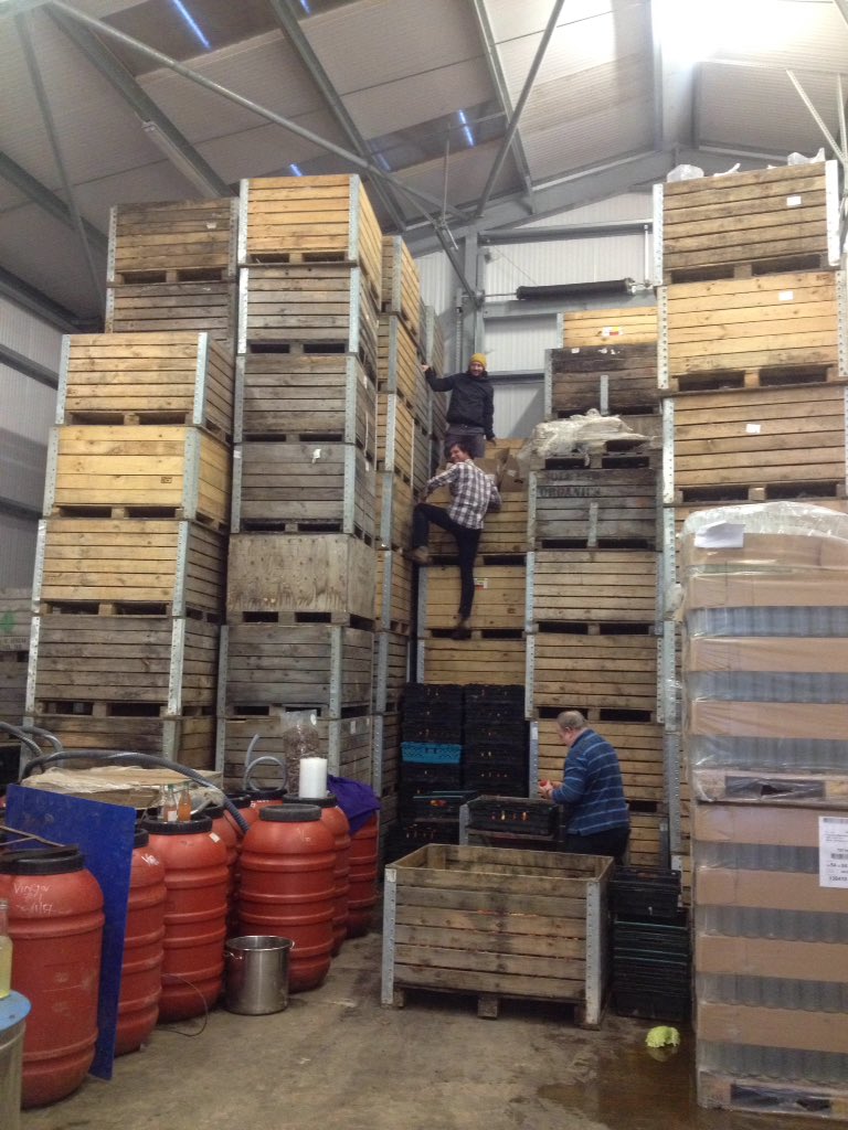 One way to collect wood for our trip! Thanks Ellie and Stein at Brambletye Fruit Farm.