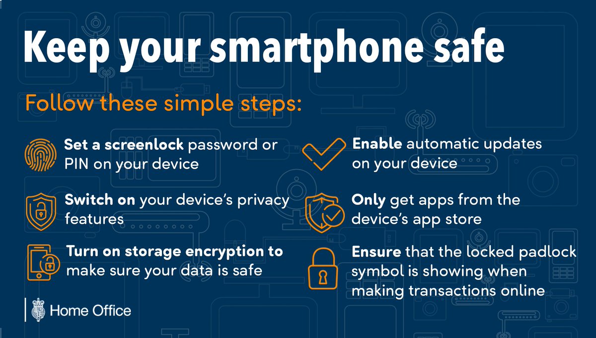 ukhomeoffice's tweet photo. It's #SaferInternetDay. Here are 6 tips to keep your smartphone secure: https://t.co/54N8ia94vB #SID2017 https://t.co/Rz7IB3jbSQ