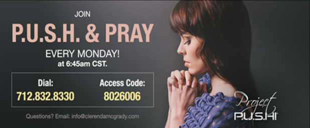ProjectPush's tweet photo. We start in 10 min! P.U.S.H. &amp; Pray Call Details Dial-in#: (712) 832-8330 Access Code: 8026006 #ProjectPUSH https://t.co/lwiQXqK1sA