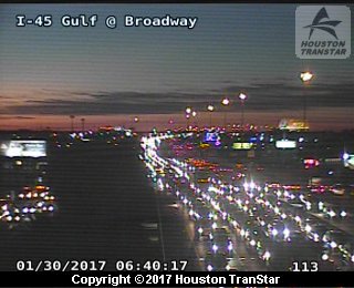 Inbound Gulf Freeway jammed near South Loop for 5-car crash about 6:10 a.m. 3 lanes blocked. #houtraffic