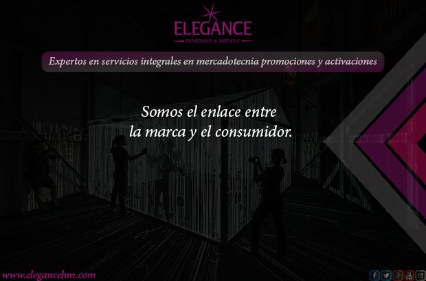 Acércate a la mejor empresa.
Caminamos mano a mano con tu empresa. 
elegancehm.com 📞