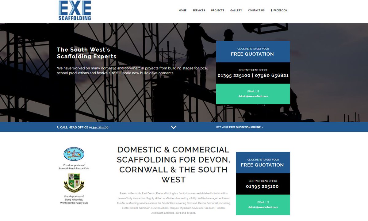 EnzbyMedia's tweet photo. We're really happy to announce that Exe Scaffolding's Website is now live! pop over to https://t.co/dQ6J9uGvDg
#Exmouth #bizitalk https://t.co/UdlFvQeQrP