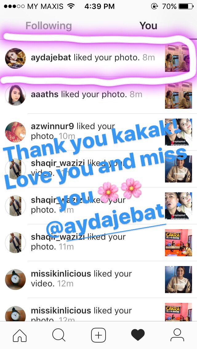 NurFatiN_AJs's tweet photo. Cinta ku klepek klepek sama dia..ππ #CakraFM Tq sis @Ayda_Jebat β€οΈ https://t.co/4uOPzr5JgH