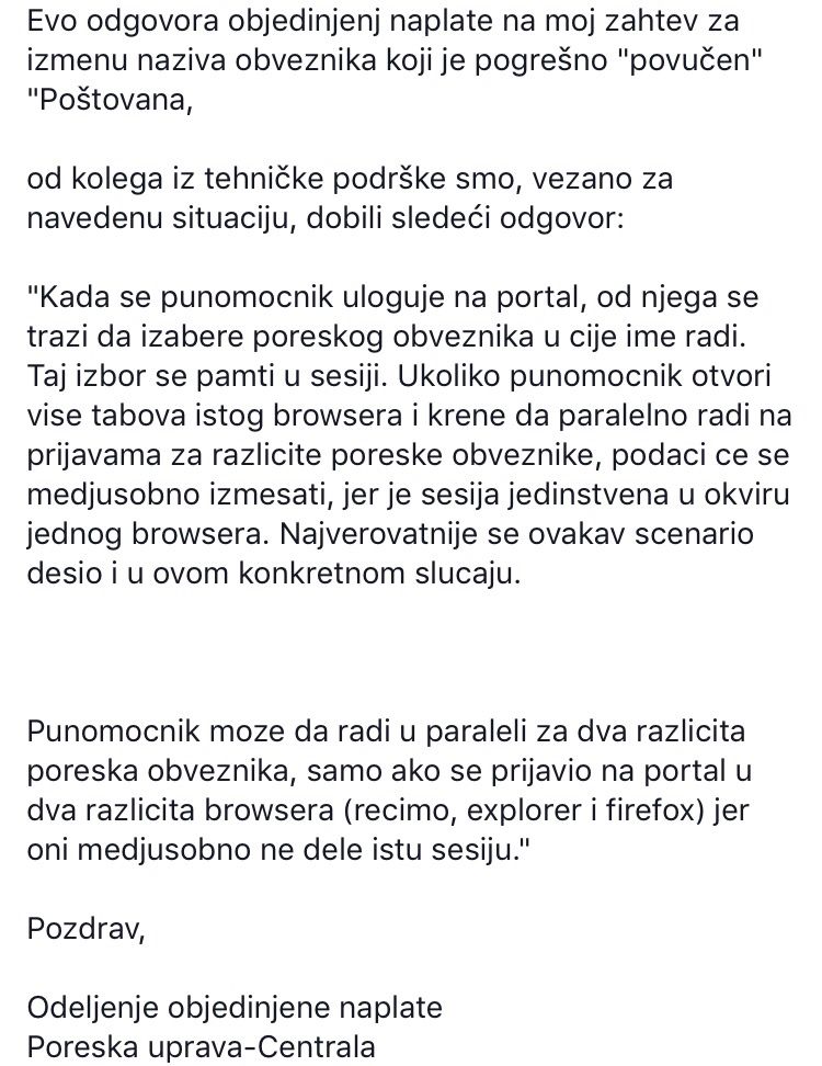 Poreska uprava u epizodi "Mešanje podataka u tabovima" E upravo naša mučena... :/