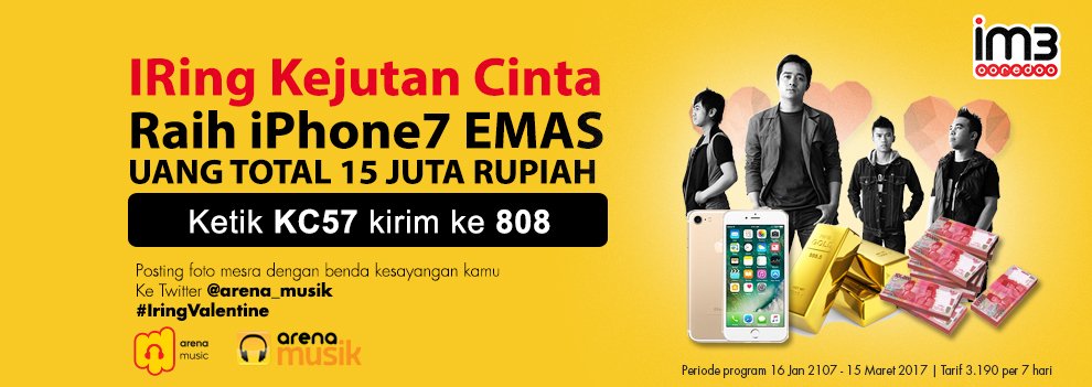 MusikProAktif's tweet photo. Kejutan cinta dari @pria_official! Aktifkan iRingnya dan raih iPhone 7nya! #iRingValentine #musikproaktif @arena_musik https://t.co/YtYnOEZrhY