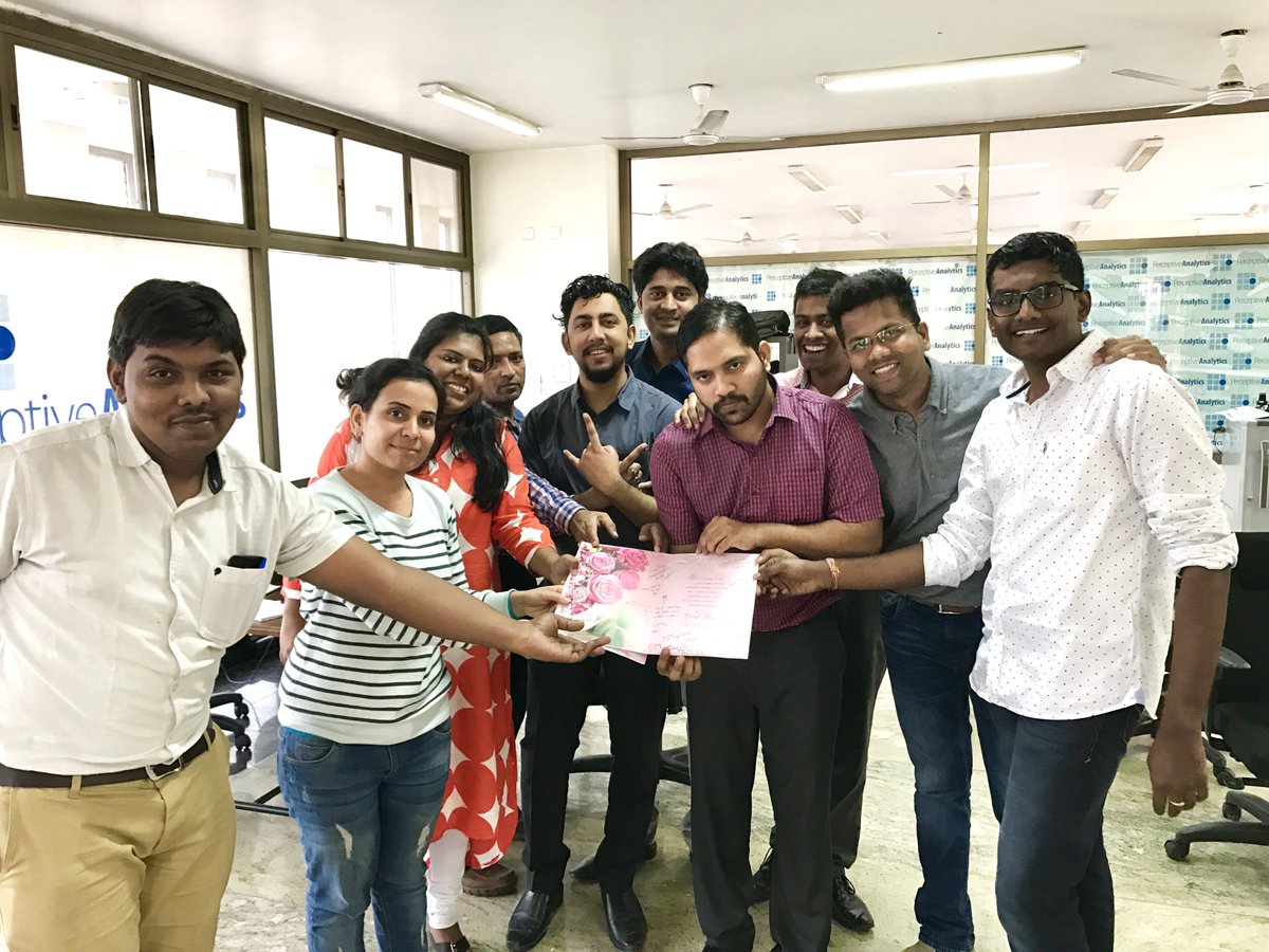 perceptiveanaly's tweet photo. Birthday celebrations of Mr. Santosh at #PerceptiveAnalytics. We wish you a great life ahead. https://t.co/a9Hiyn6PmG