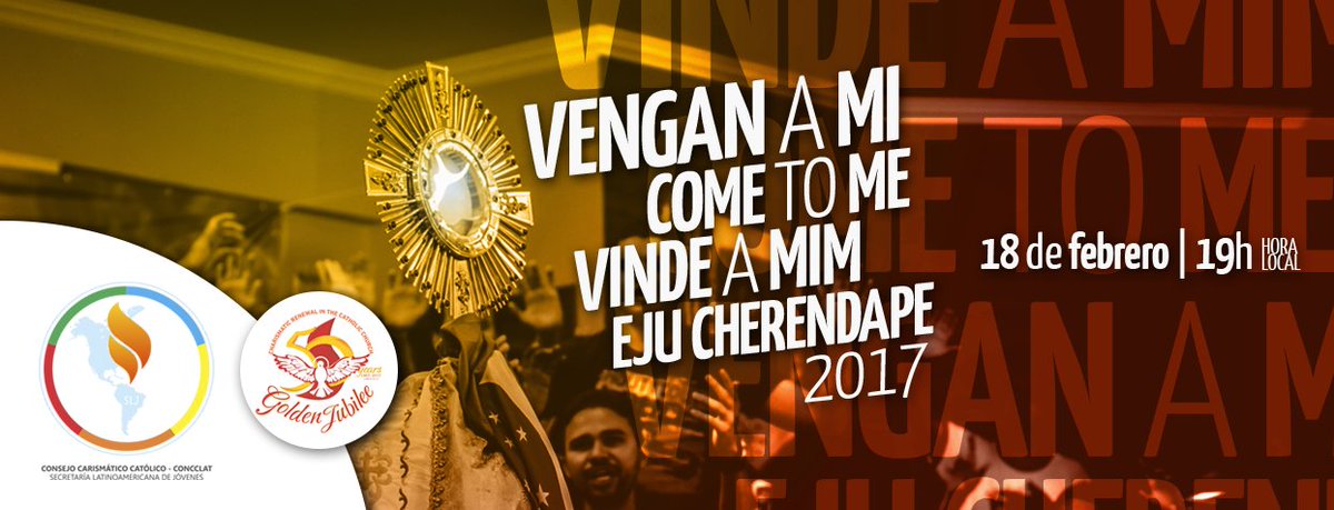 Venha a Mim! Une-se à juventude do mundo inteiro e realize uma hora de adoração nos 50 anos da RCC no mundo.

rccjovem.com.br/organize-o-vin…