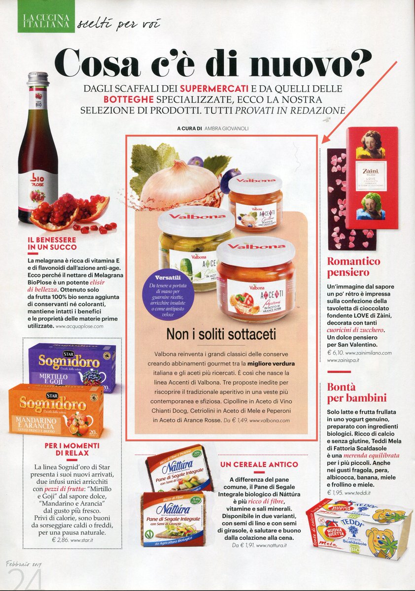 NewwwsMilano's tweet photo. @Cucina_Italiana ha provato e apprezzato una ristretta selezione di prodotti, tra cui i #sottaceti @ValbonaSrl https://t.co/dgq0VmK8Qt