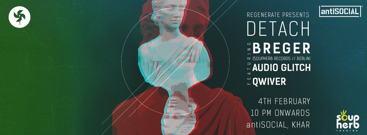 #Detach with some #raw #sweaty #minimal #techno this #Saturday with Qwiver, <a href="/AudioGlitch/">Audio Glitch</a> &amp; <a href="/Bregermusic/">Breger</a> <a href="/SocialOffline/">SOCIAL</a> antiSOCIAL #Khar!