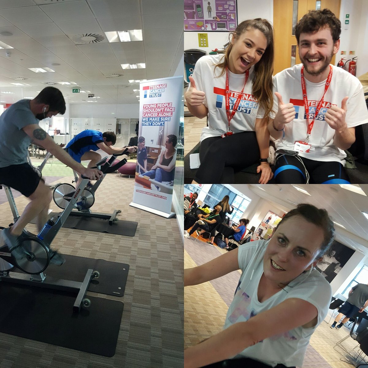 6 HR 'Spin Bike Rally' Fundraising Event at Vodafone Atlas House! Aiming to raise £5K for Teenage Cancer Trust! #Vodafone #Teenagecancer