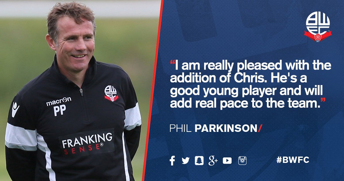 OfficialBWFC's tweet photo. 🗣 Manager Phil Parkinson on #BWFC's latest signing, Chris Long. https://t.co/aRu3KJqKpZ