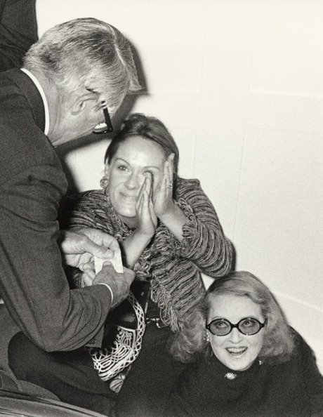 Cary Grant and Bette Davis (how often are THEY seen together?) wish Tammy Grimes a happy birthday. 