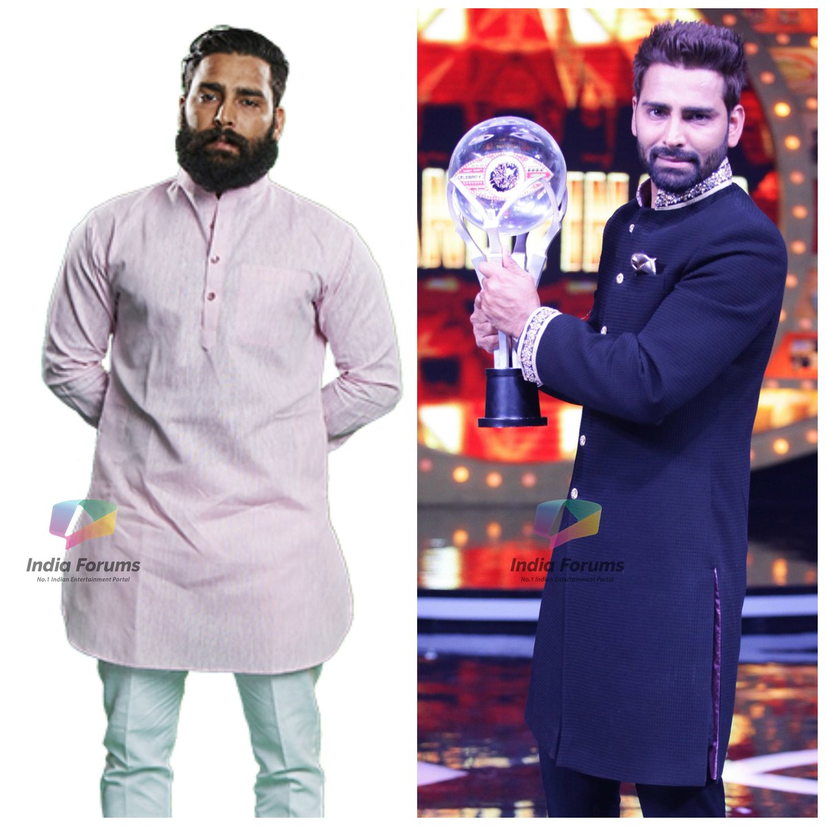 indiaforums's tweet photo. Journey from a #DesiCommoner to #EntertainingCelebrity😍
#ManveerGurjar 

P.S.  He looks better after his makeover 😝
RT if you Agree https://t.co/xcYlJ0teM1