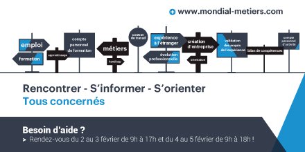 Partenaire du 2 au 5/02 du 21ème Mondial des Métiers, un événement unique en Europe #reconversion #emploi #MDM2017  mondial-metiers.com