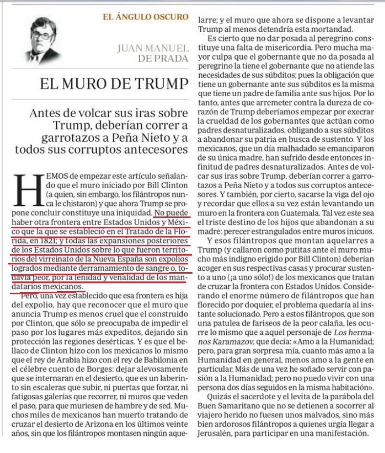 AnotacionesRenL's tweet photo. "El muro de Trump"
por Juan Manuel de Prada https://t.co/JqqNrtIMJ5