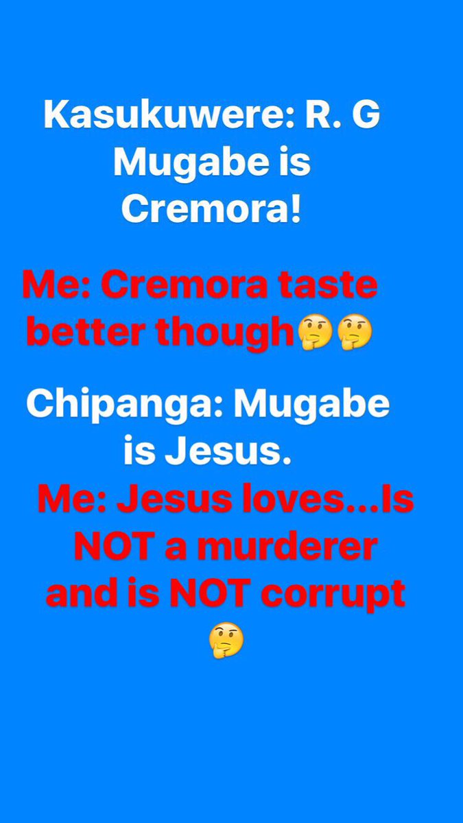 MugabeFreeUs's tweet photo. What people think about Mugabe vs What I think...๐ค๐ค๐ #KickOutBob #thisflag @ProfJNMoyo @Hon_Kasukuwere @HonSKasukuwere https://t.co/IjdMPwO1Ob
