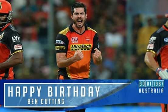 Australian All-rounder Ben Cutting turns 30 today. Wishing him a very Happy Birthday! 