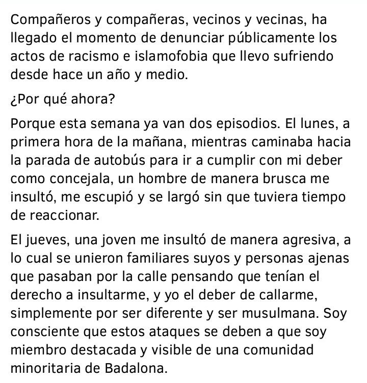 ymouled's tweet photo. Basta de islamofobia. #TotesSomFatima Taleb, concejal musulmana en Badalona. https://t.co/loXZ21io0g