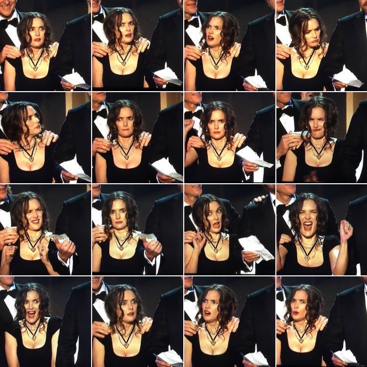 Ivanjode's tweet photo. Winona Ryder en 60 segundos pone más caras que Paz Vega en toda su filmografía https://t.co/9UAriaauLd