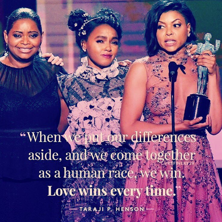 cwright_tweets's tweet image. Best speech all night @SAGawards!Thank you @octaviaspencer @TherealTaraji #jannellemonae #jimparson #kirstendunst #workingtogether #love