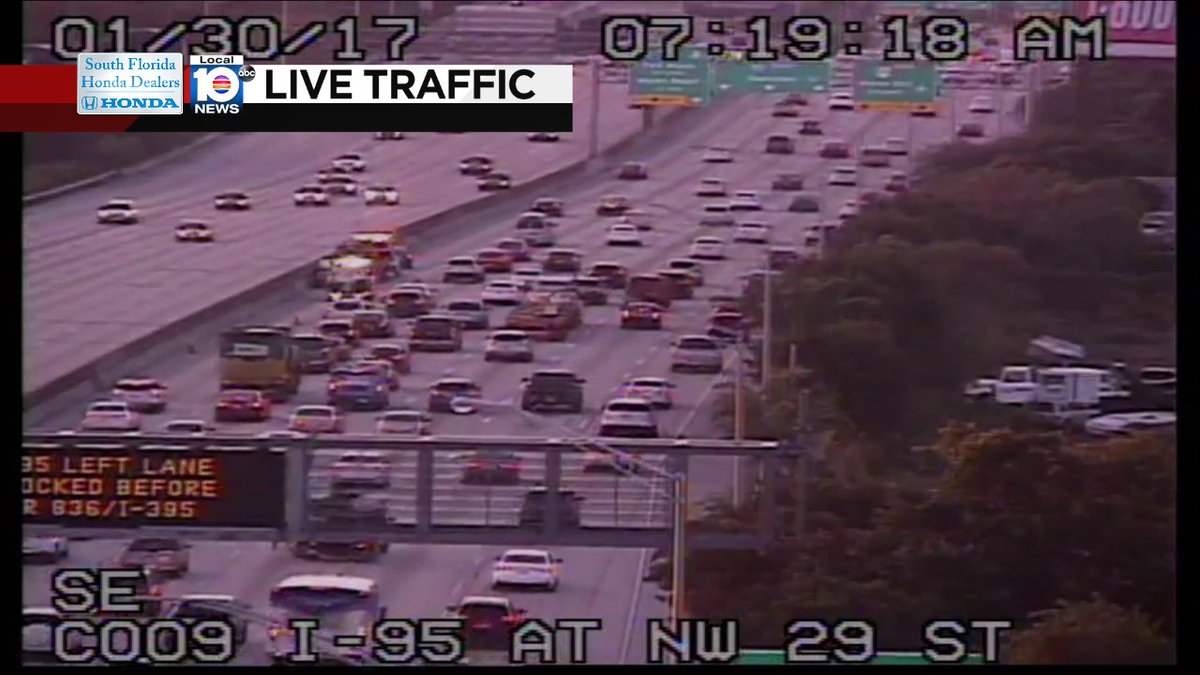 Crash on I-95 SB approaching SR-836 #traffic https://t.co/d3BcINfcq4