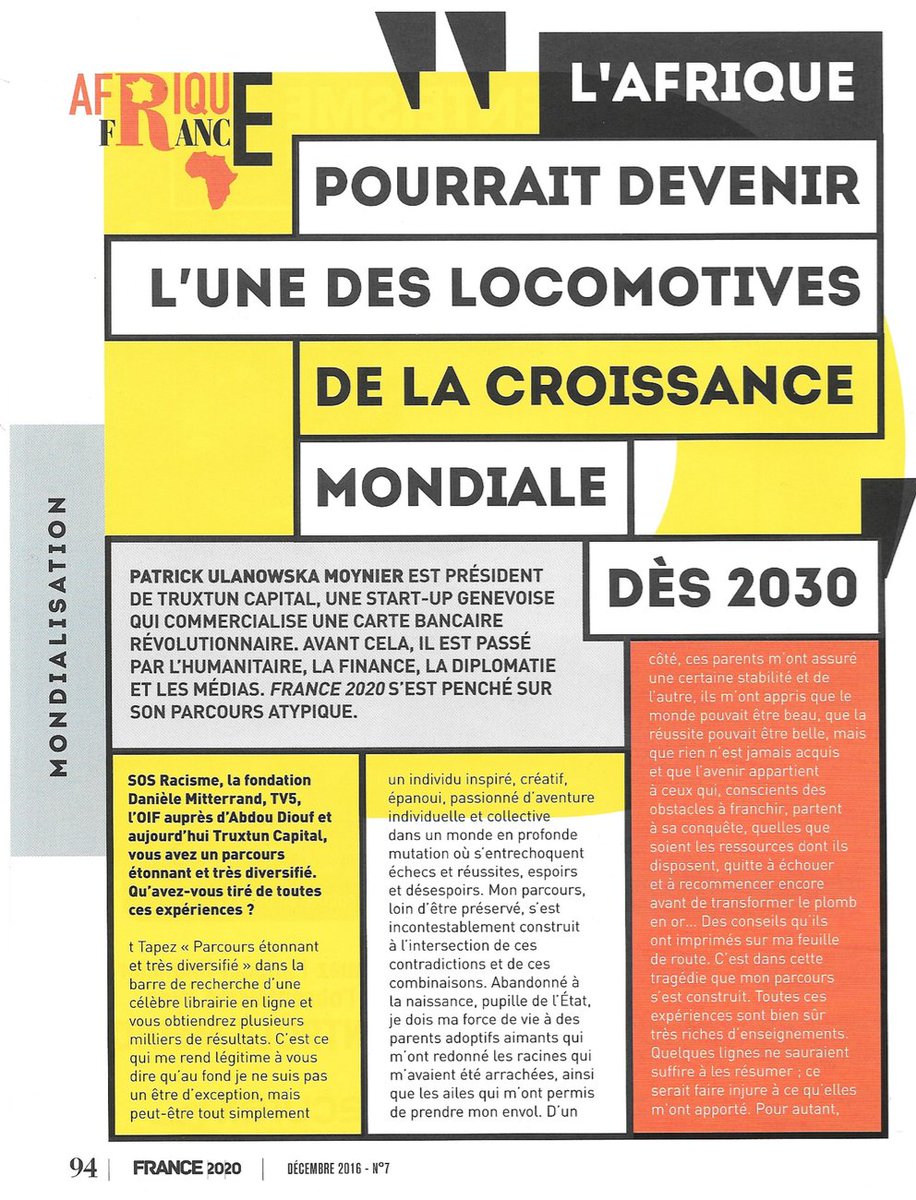 Club21Siecle's tweet photo. Découvrez la passionnante interview d'@ulanowska_p, membre du @Club21Siecle, dans le magazine France 2000 du @medef. https://t.co/7yvCXsJzqF