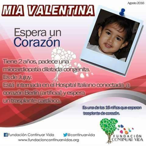 Un corazón para Mis Valentina!! #DonarEsDarVida