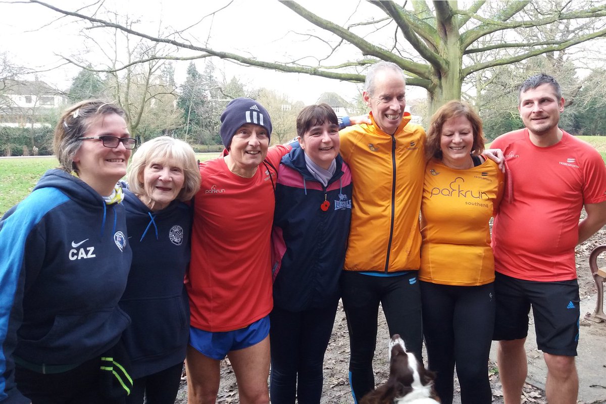 Well done Julie Gillender on parkrun No 100.
Pictured in the orange jacket with parkrun founder Paul Sinton-Hewitt