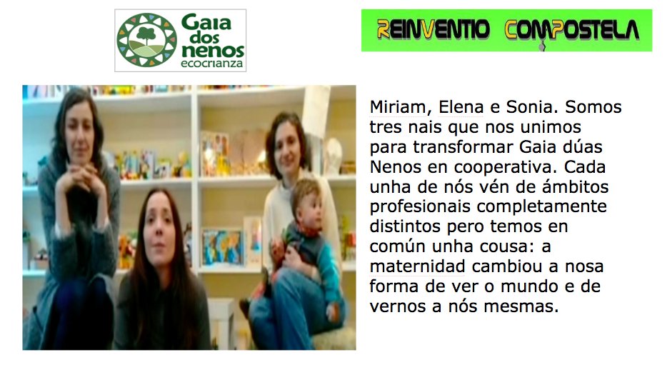 A seguinte hisoria de inspiración Reinventio....... @gaiadosnenos 
#mulleresReinventio
#aMaternidadeCambiouAnosaFormaDeVerOmundoEaNosMesmas