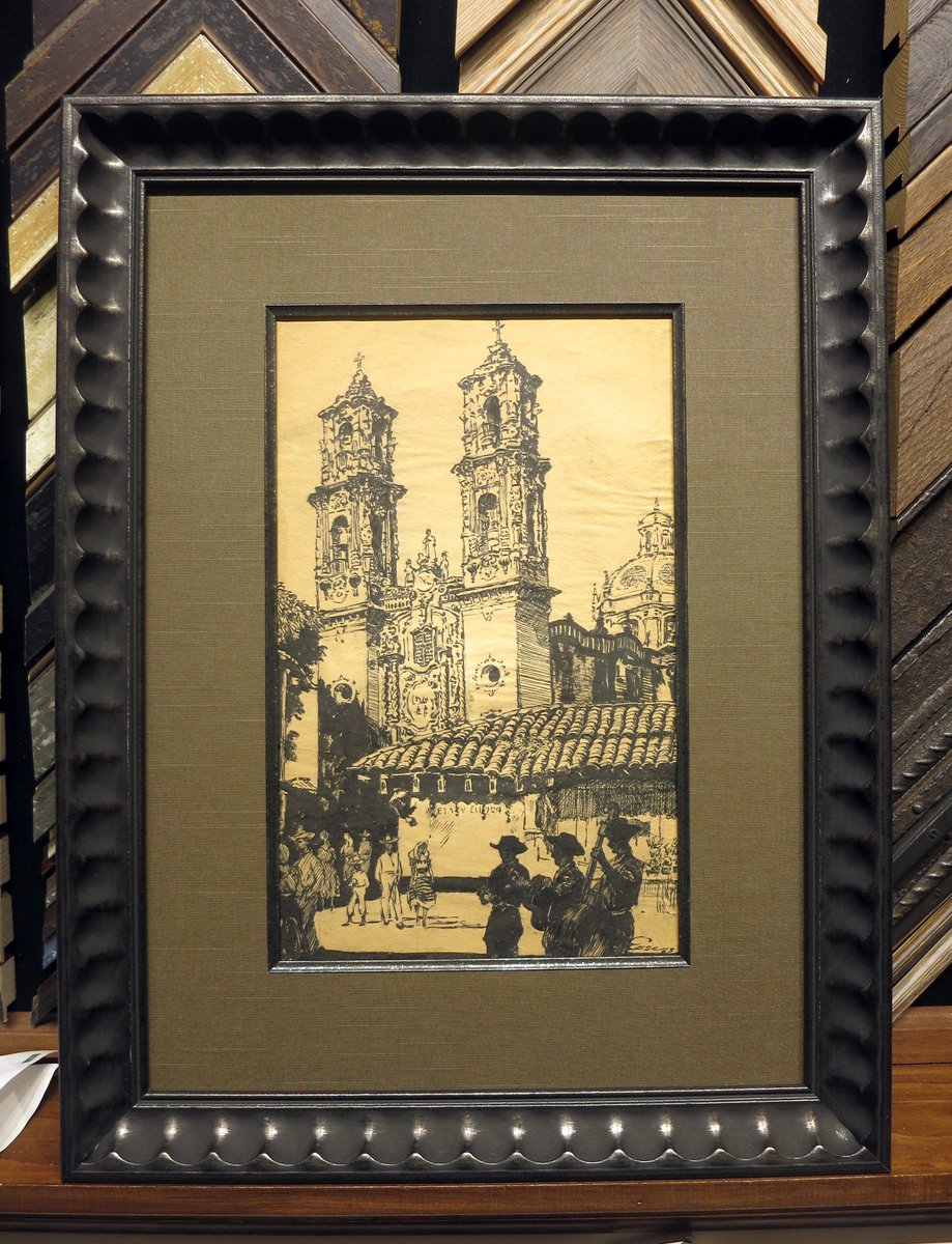 TGFUWFB's tweet photo. Doesn't this framing combination draw the artwork out perfectly? The rich framing makes this ink drawing shine! #customframing #tgfuwfb https://t.co/ZFwkdHTPPG