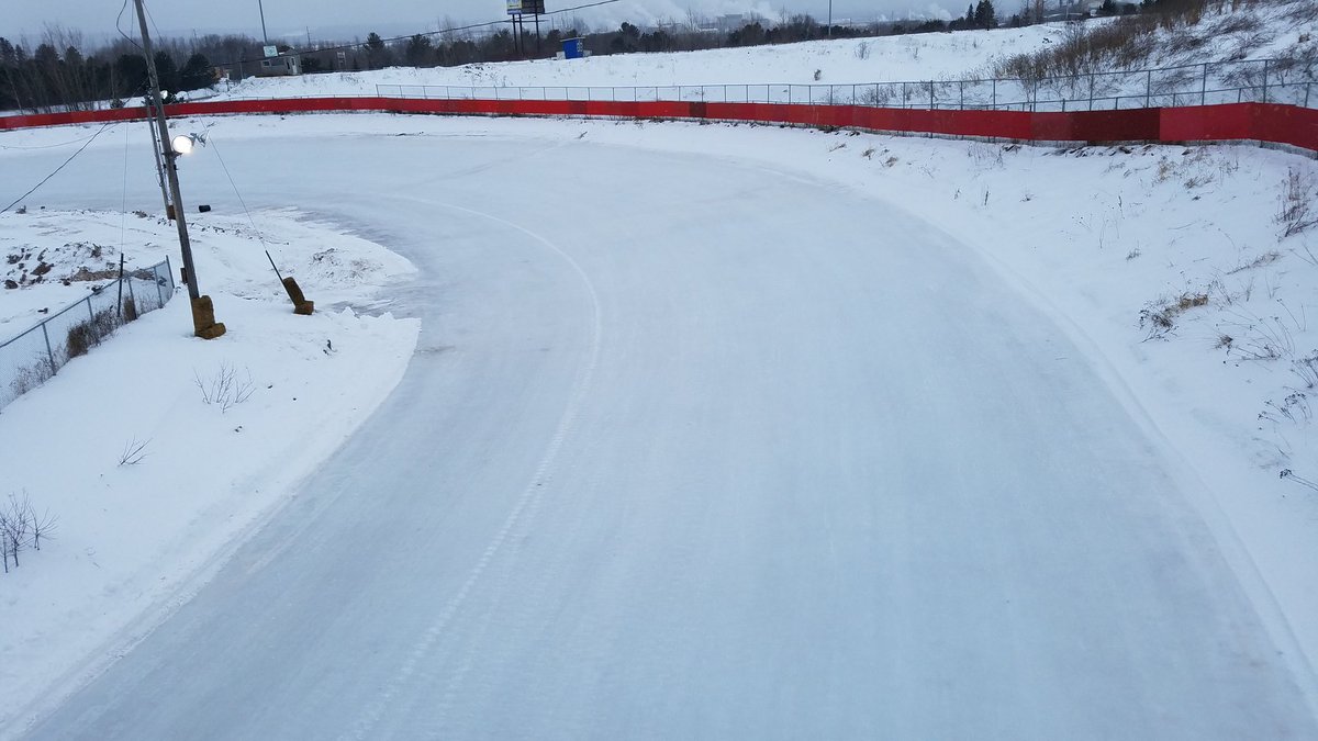 SooI500's tweet photo. The 1-mile ice oval @SaultI500 is looking good as preparations continue for the 49th Annual #SooI500 https://t.co/NdTNRRVX8M