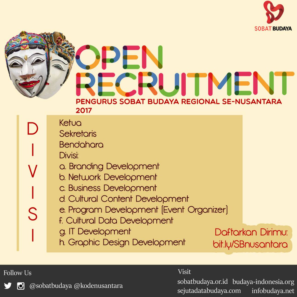 Yuk miliki berbagai aktifitas positif baru dan seru bersama #SobatBudaya