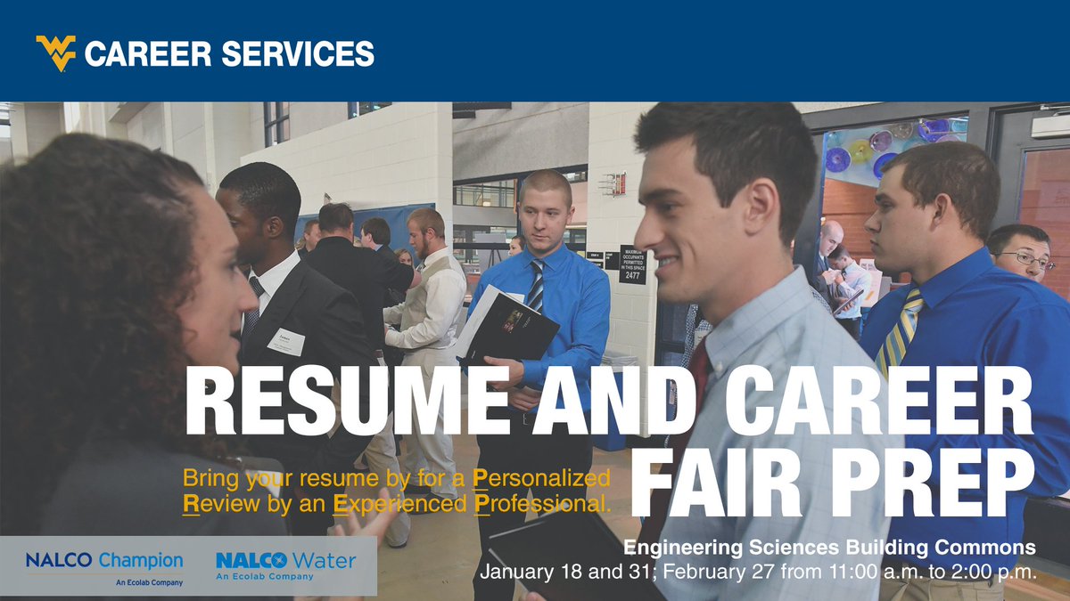 wvucareerserv's tweet photo. TOMORROW‼️Make a great impression at the upcoming #WVU career fairs with a polished resume. Attend PREP tomorrow, no appointment needed! 📝 https://t.co/QdLuOMMMDt