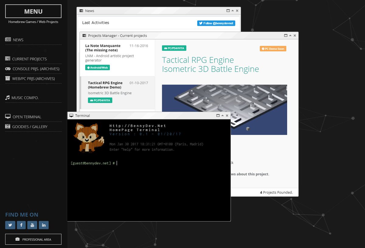 bennydevnet's tweet photo. New website is underway using #nodeJS #html5 #expressJS. Full of archives and new things ! Lot of #pspdev #ndsdev #gbadev #webdev #gamedev.. https://t.co/om7EzeHHiU