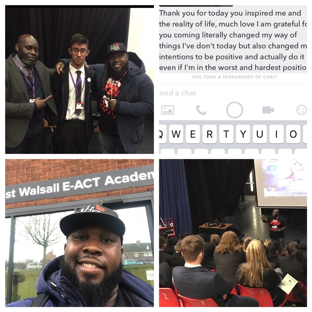 Had a great time today motivating the year 11 students at West Walsall E-ACT Academy, you guys were GREAT, remember #NoGrindNoGlory