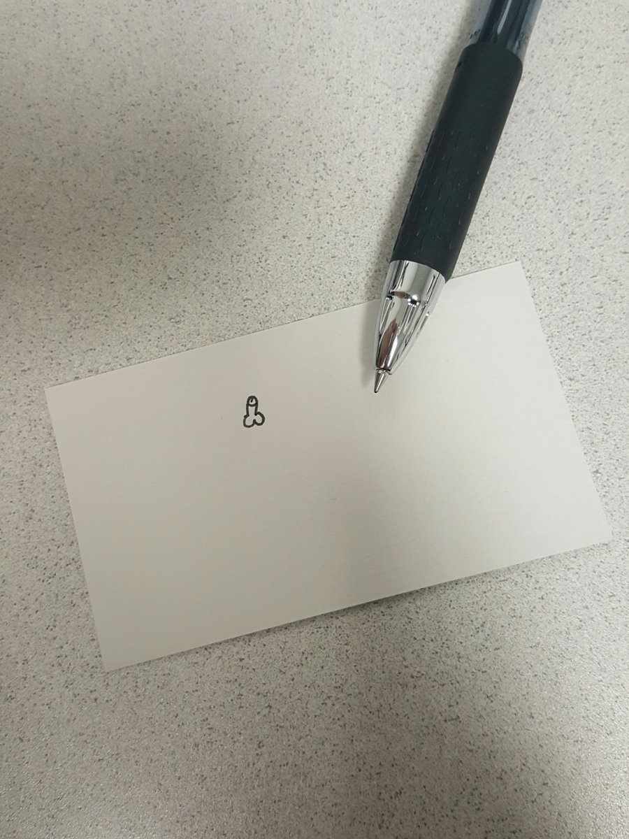 For every retweet this gets, I'll add another penis to the back of my business card.