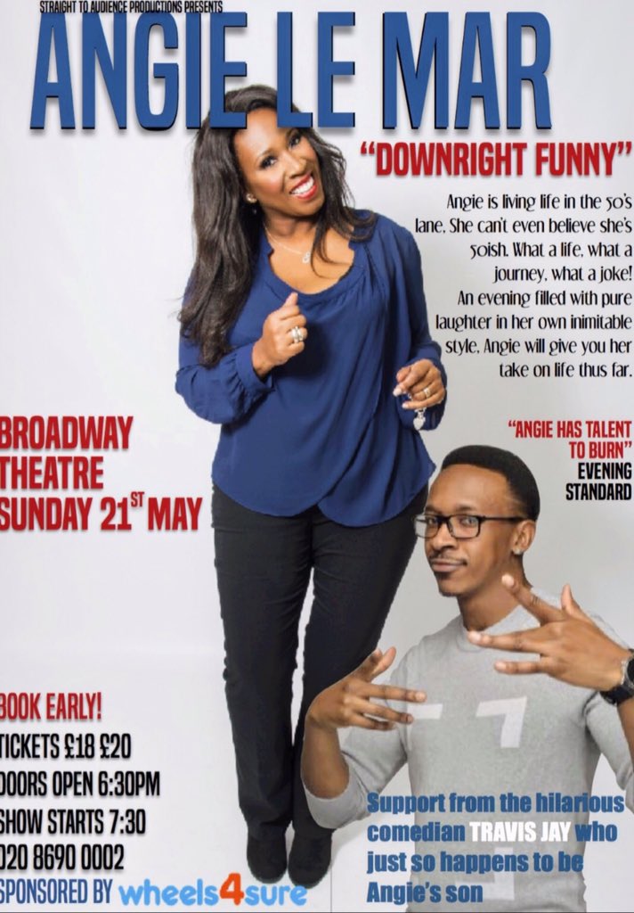 angielemar's tweet photo. Please to announce, Booking now.
" 50ish and Still Standing! "
Special Guest, my first born @travisjayent
RT please Ax https://t.co/XSgX2XryP9