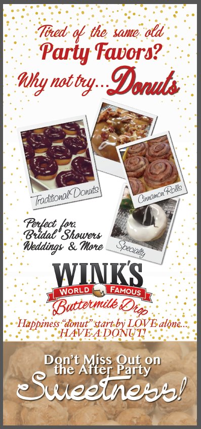techknowsol's tweet photo. It was hard making this rack card for a recent bridal even for Winks Bakery in New Orleans because of looking at all these delicious sweets! https://t.co/oFXxgIPXi7