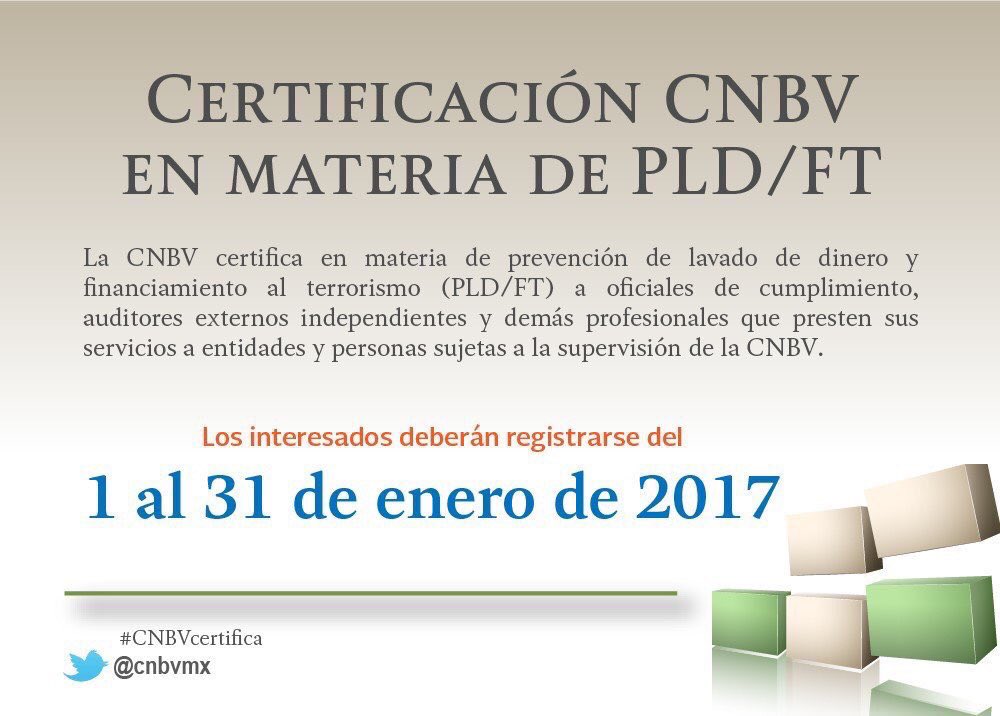 cnbvmx's tweet photo. La #CertificaciónCNBV es un mecanismo de profesionalización en materia de PLD/FT https://t.co/smIVawijkz https://t.co/eSQUzNlQNB