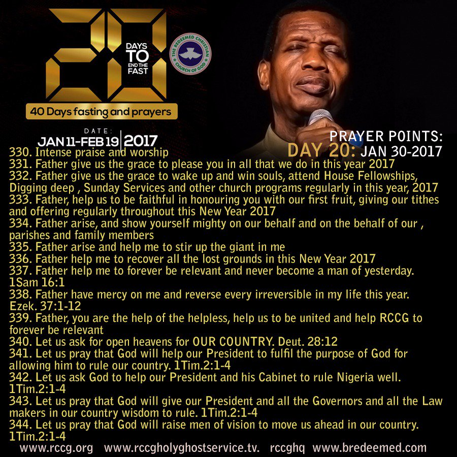 rccghq's tweet photo. Day-20 #FastingAndPrayer https://t.co/KnwB8lGvGM