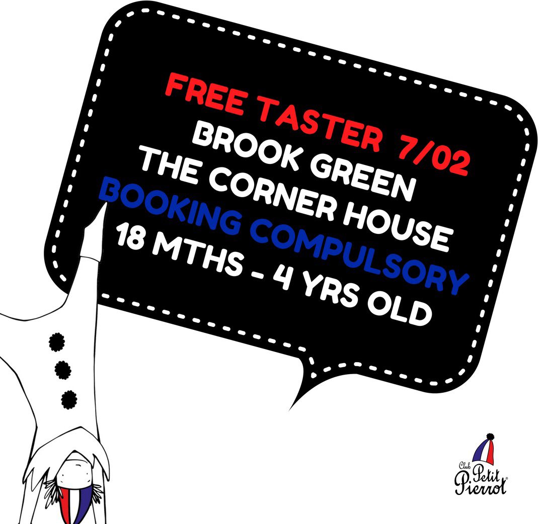 ClubPierrot's tweet photo. @mlpmonteiro Exciting news! @ClubPierrot launches their #FunFrenchlessons @cornerhousebg #brookgreenmums #FREEtaster https://t.co/sR16mjtrQQ https://t.co/QA6UCFZ2Oz