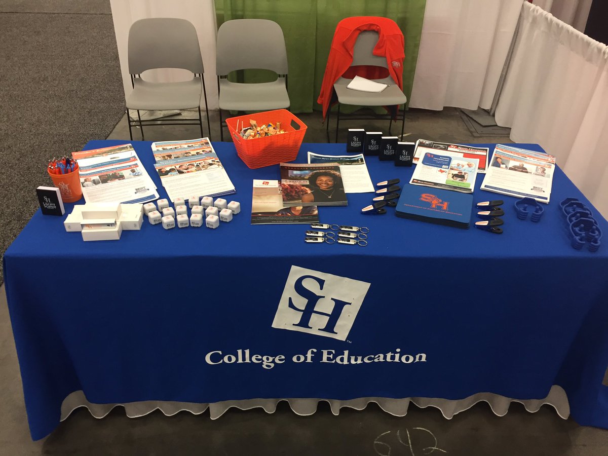SHSUCOE's tweet photo. SHSU represents at the TASA Conference. #bringontheadministrators, #lotsoffreestuff https://t.co/63alHF60mG