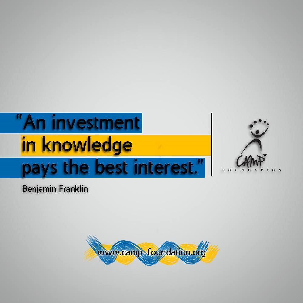 CAMP_Foundation's tweet photo. "An investment in knowledge pays the best interest." - Benjamin Franklin

#CAMPQuote #quot… https://t.co/rrMhv9xiFB https://t.co/zQBpOvqWhT