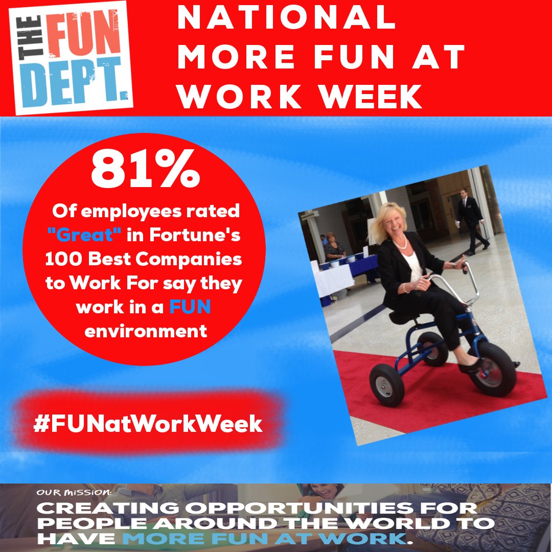ShawnyHill's tweet photo. Join me in some fun today! Check @TheFunDept social media channels to take part in a live short break from work today at 1pm #FUNatWorkWeek https://t.co/opVnX7T8Qm