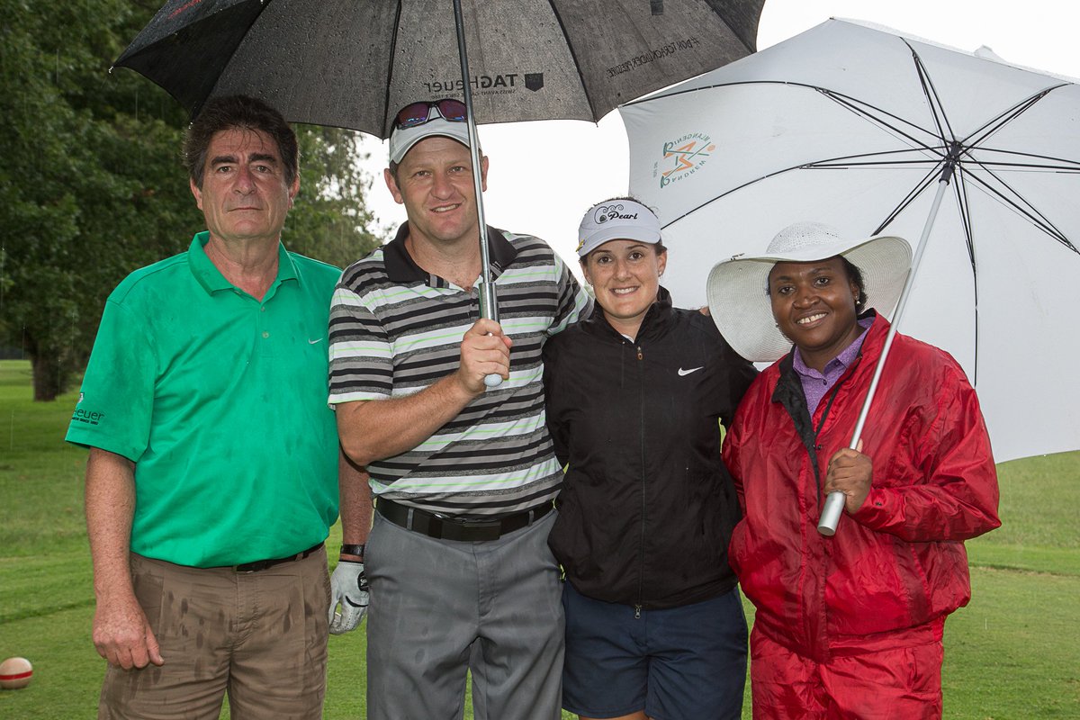 SLadiesTour's tweet photo. What's a little rain? @Nicole_Garcia72 @F_Cuturi &amp; Sweden's Hanna Roos having a ball in #LadiesTshwaneOpen at Zwartkop Country Club. https://t.co/wXZD4SYU6x