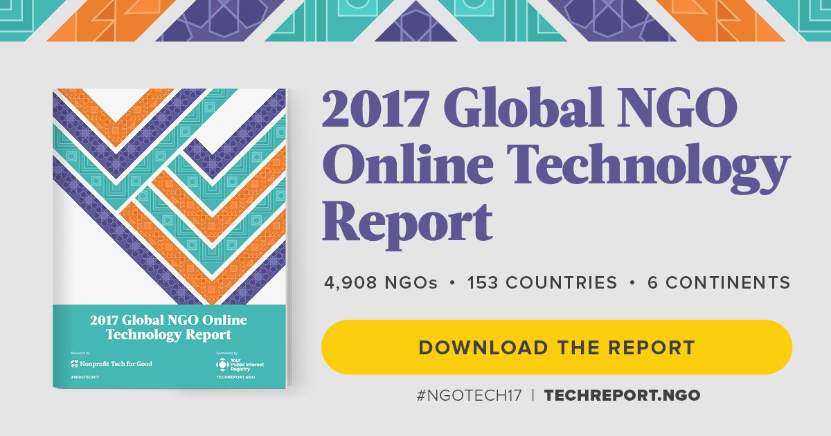PIRegistry's tweet photo. #NGOtech17 Announcing the 2017 Global NGO Online Technology Report! https://t.co/cOM8mTOzYT https://t.co/llSM4BhO1r