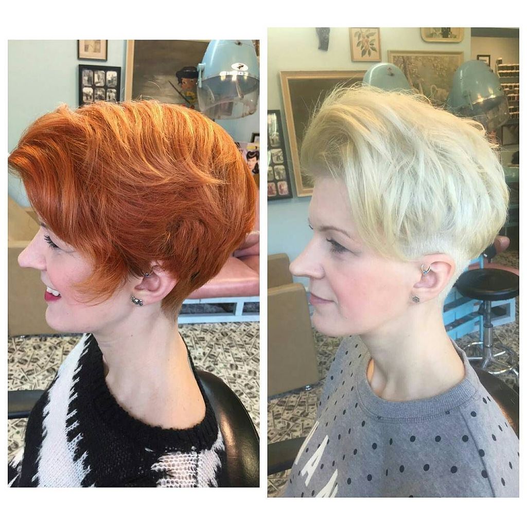 RockalilyLondon's tweet photo. Colour one day, cut the next (different jumpers) #orangetoblonde #redtowhite #shoreditch #… https://t.co/G8c6UUfSLc https://t.co/3fMITcBBQ3