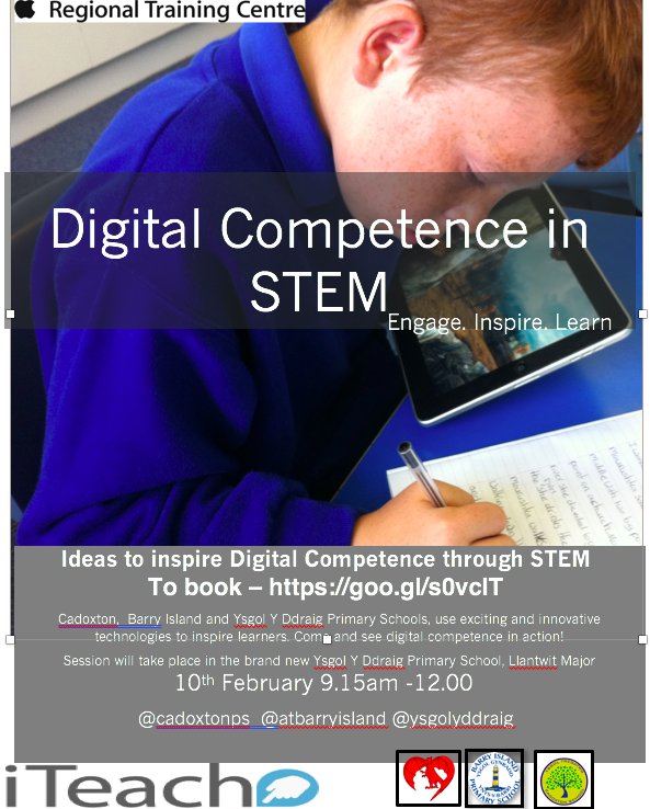 CenSoRTC's tweet photo. Join us for a morning of digital competence at @ysgolyddraig - learning through STEM. @CadoxtonPS @atbarryisland @iTeach_Wales https://t.co/GT4E4aAkg8