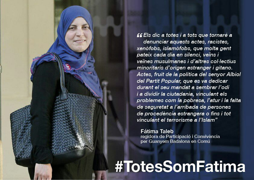 ajgarrotxa's tweet photo. No al racisme, ni a Badalona ni enlloc! #TotesSomFàtima https://t.co/DYiPTAPDbX